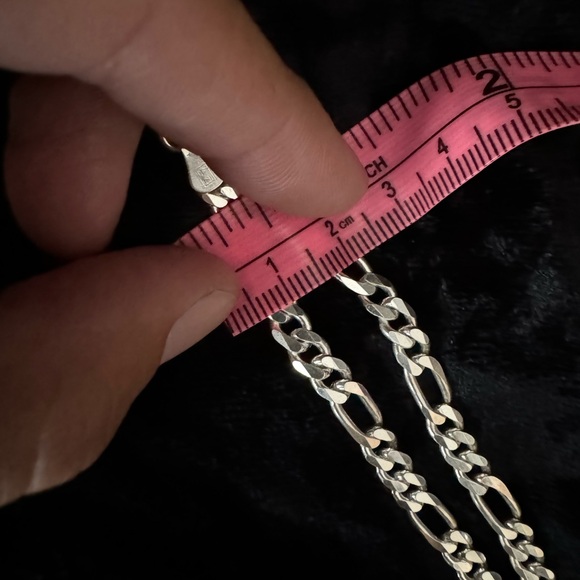 19.35 grams FIGARO CHAIN .925 STERLING SILVER 16” 5MM BRAND NEW unisex - Picture 3 of 5